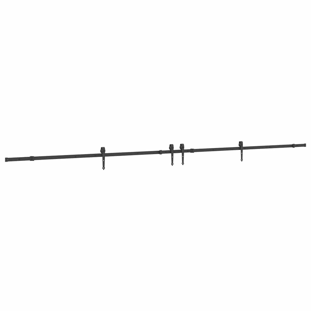 Utstyr for skyvedør 427 cm stål svart vidaXL