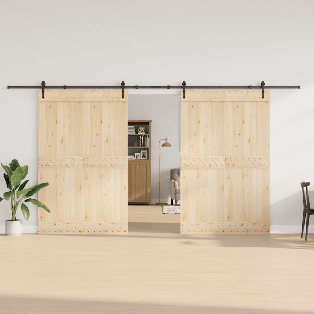 Utstyr for skyvedør 427 cm stål svart vidaXL