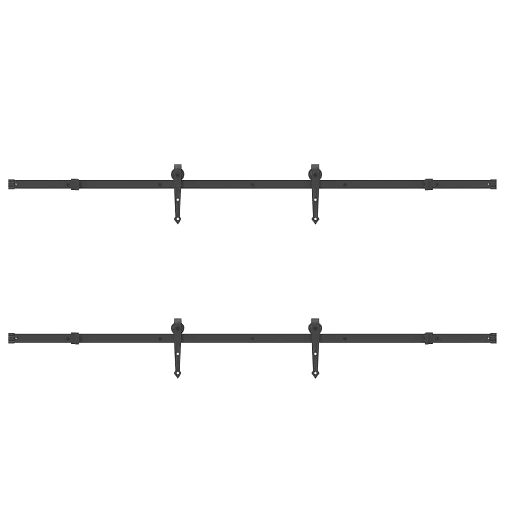 Utstyr for skyvedør 427 cm stål svart vidaXL