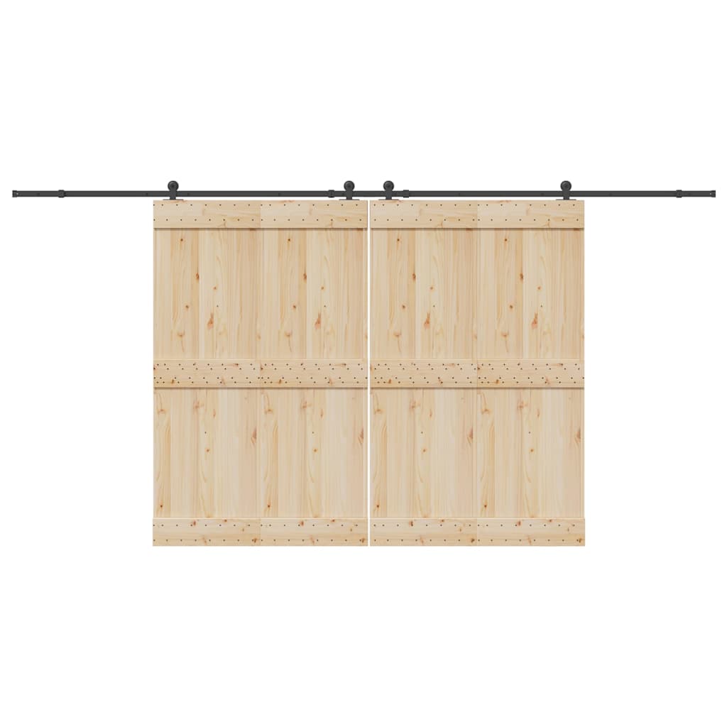 Utstyr for skyvedør 427 cm stål svart vidaXL