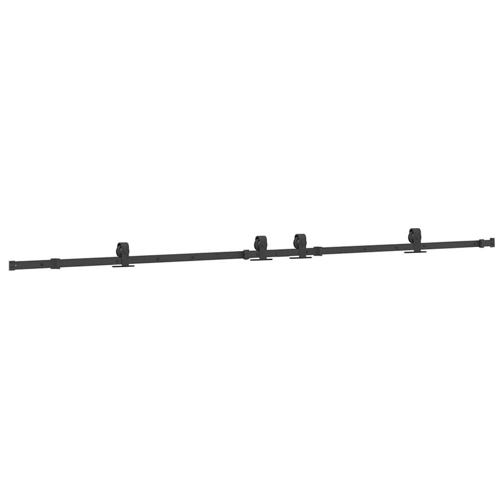 Utstyr for skyvedør 305 cm stål svart