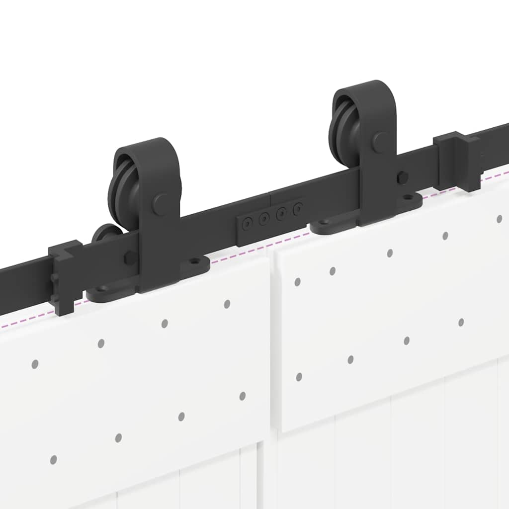 Utstyr for skyvedør 305 cm stål svart