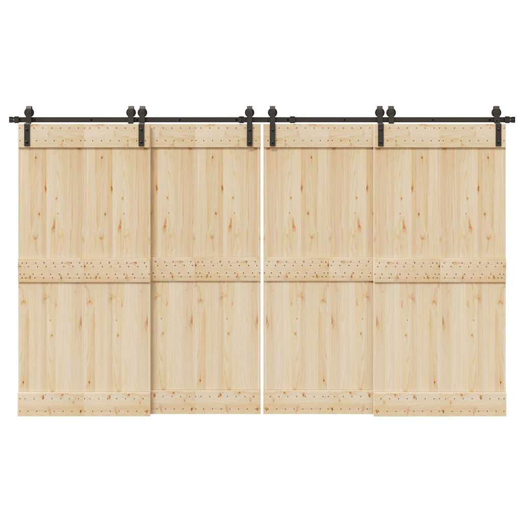 Utstyr for skyvedør 366 cm stål svart