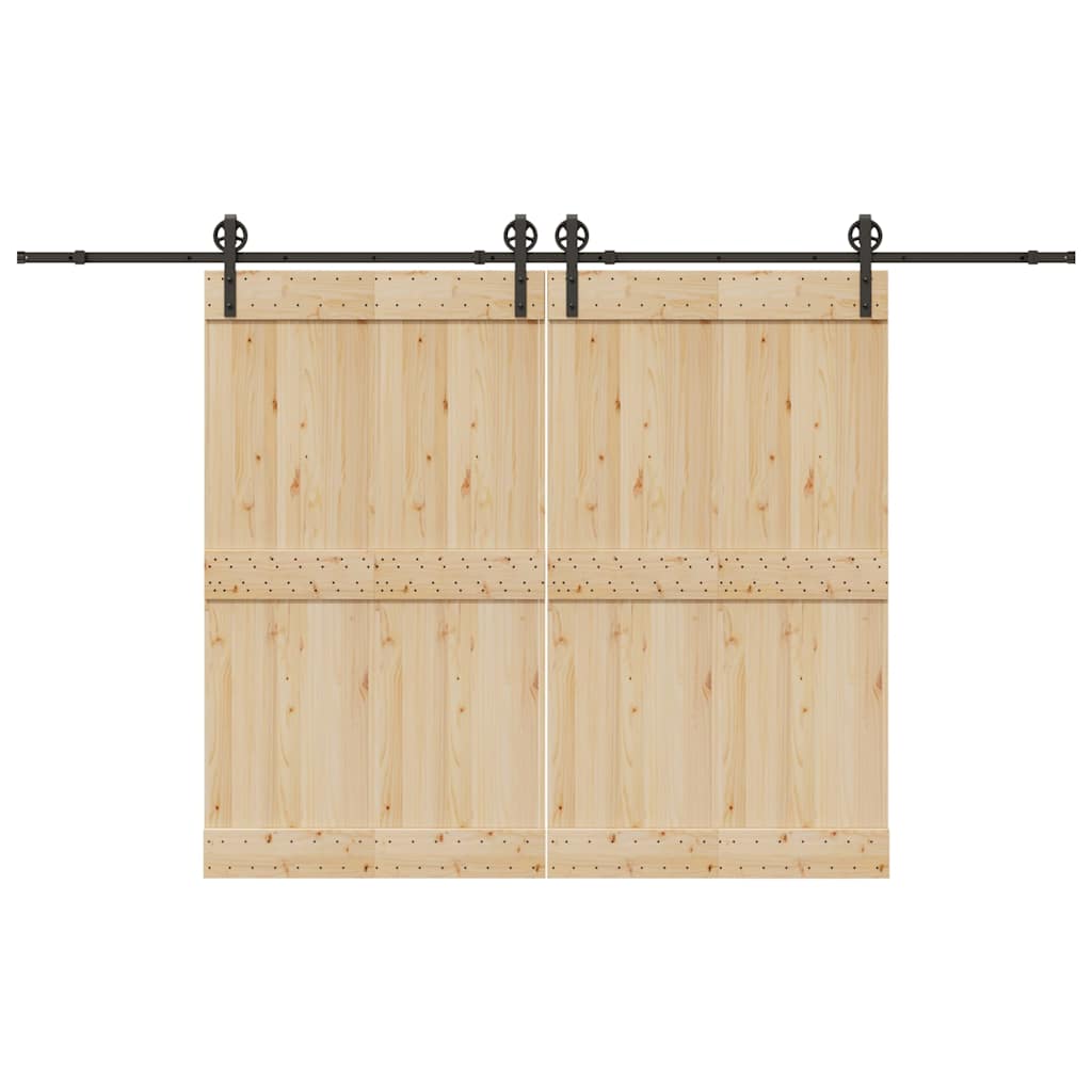Utstyr for skyvedør 366 cm stål svart