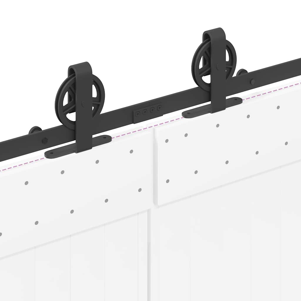 Utstyr for skyvedør 400 cm stål svart