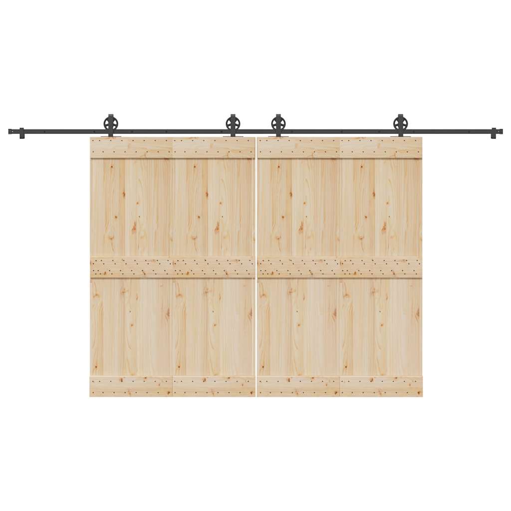 Utstyr for skyvedør 400 cm stål svart