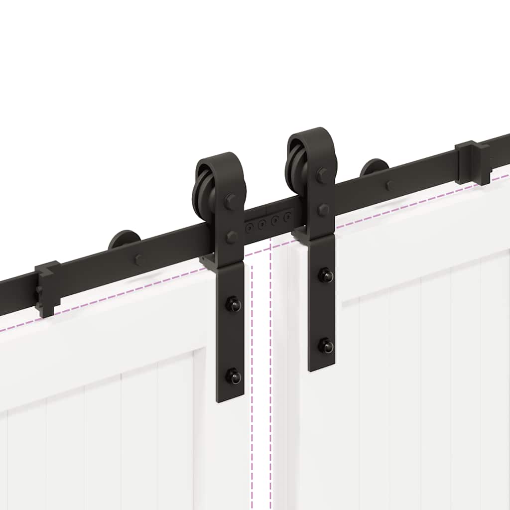 Utstyr for skyvedør 366 cm stål svart