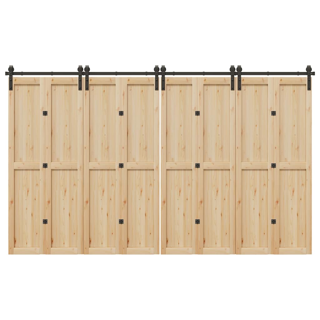 Utstyr for skyvedør 366 cm stål svart