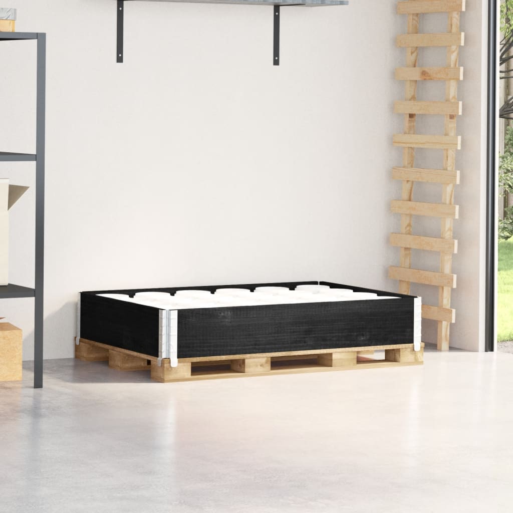 Pallekarmer svart 120x80 cm heltre furu vidaXL