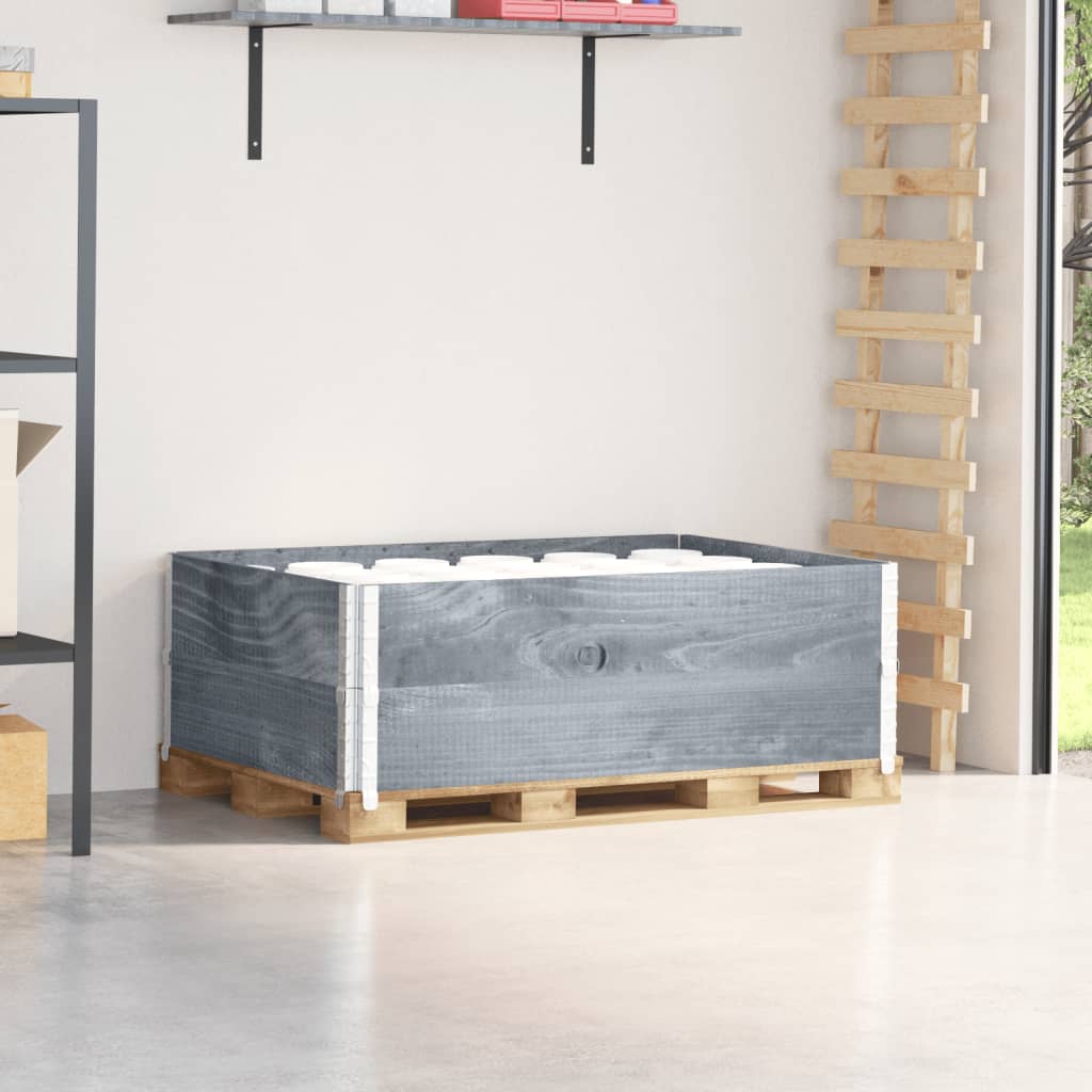 Pallekarmer 2 stk grå 120x80 cm heltre furu