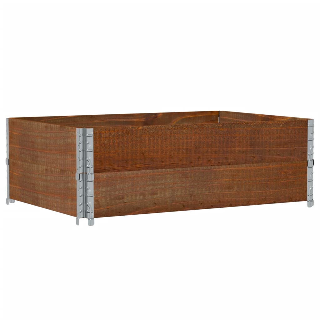 Pallekarmer 2 stk brun 120x80 cm heltre furu vidaXL