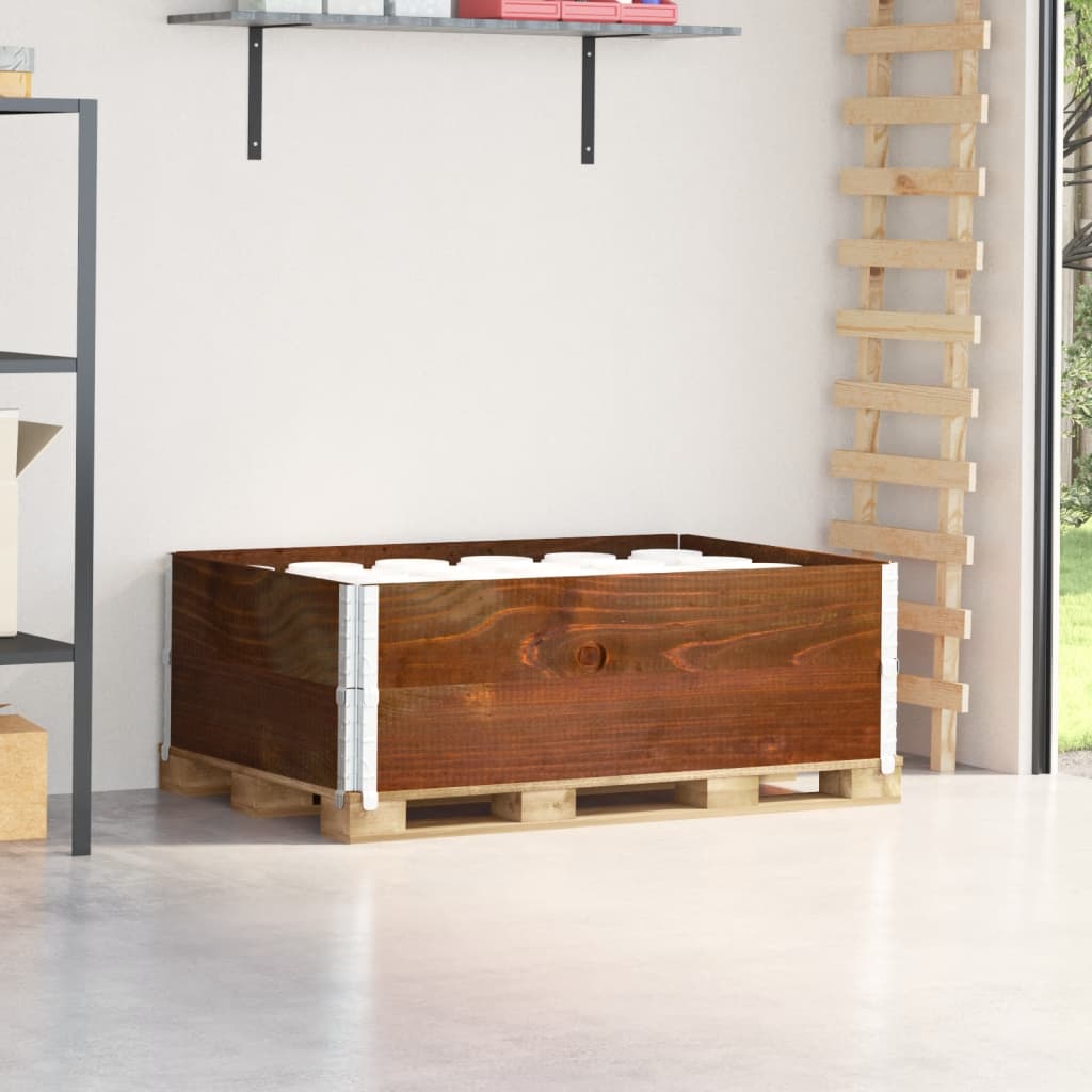 Pallekarmer 2 stk brun 120x80 cm heltre furu vidaXL