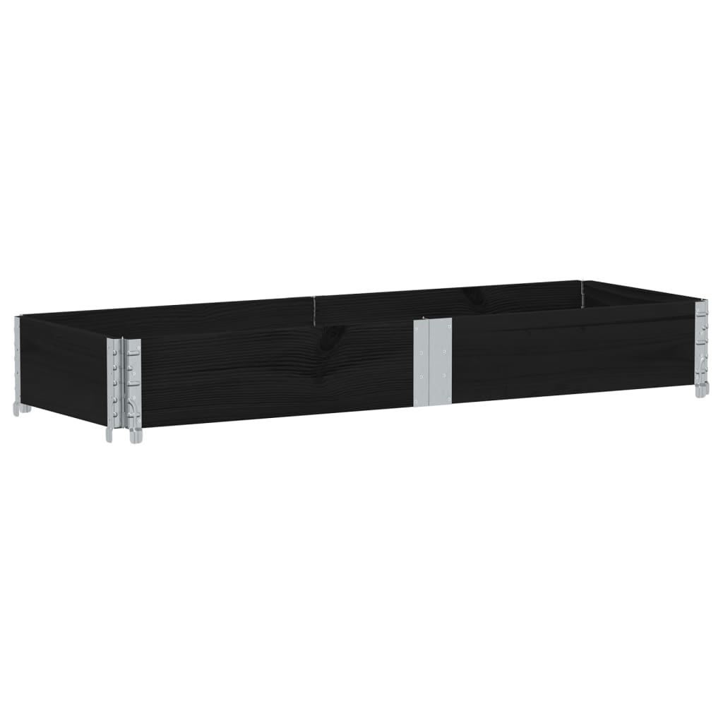Pallekarmer svart 150x50 cm heltre furu
