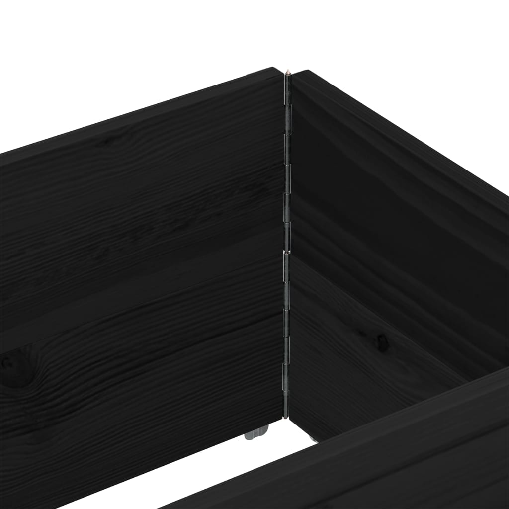 Pallekarmer 2 stk svart 150x50 cm heltre furu