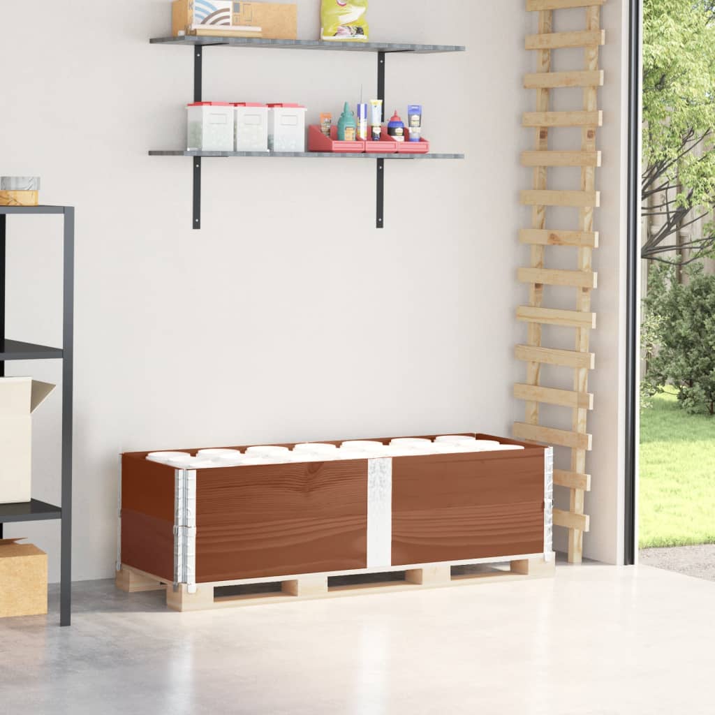 Pallekarmer 2 stk brun 150x50 cm heltre furu vidaXL
