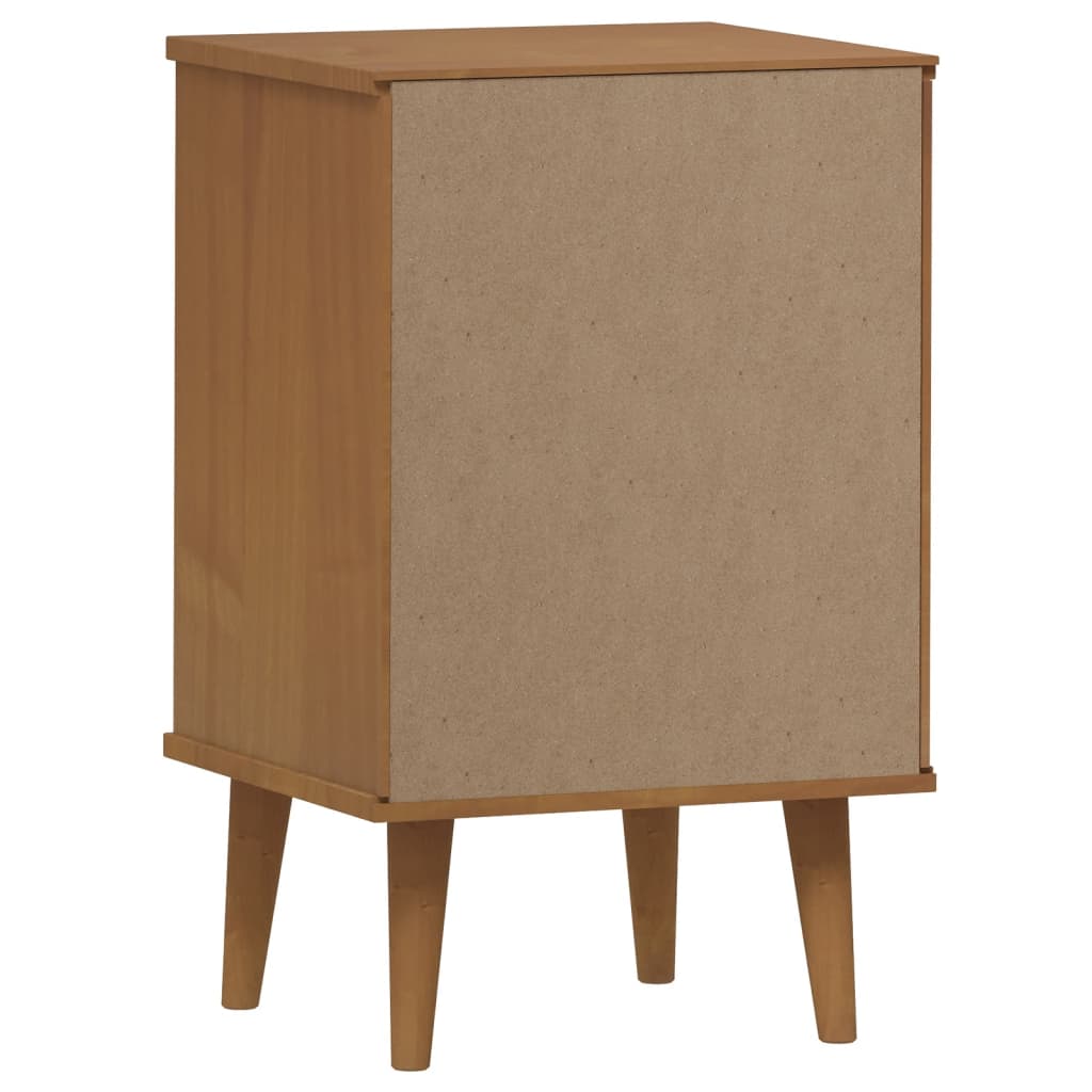 Nattbord MOLDE brun 40x35x65 cm heltre furu