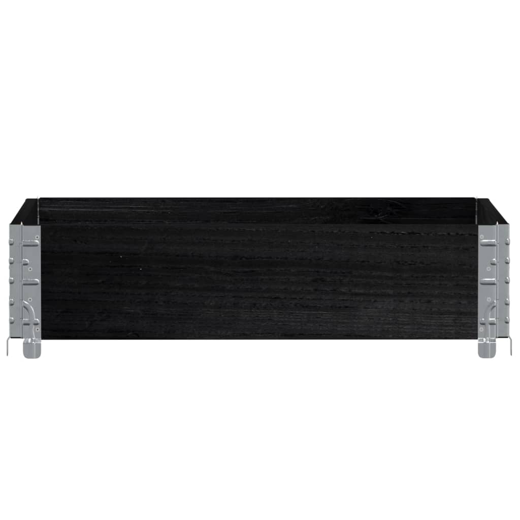 Hageplantekasse svart 80x60 cm heltre furu
