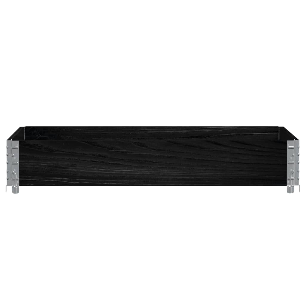 Plantekasse svart 120x80 cm heltre furu vidaXL