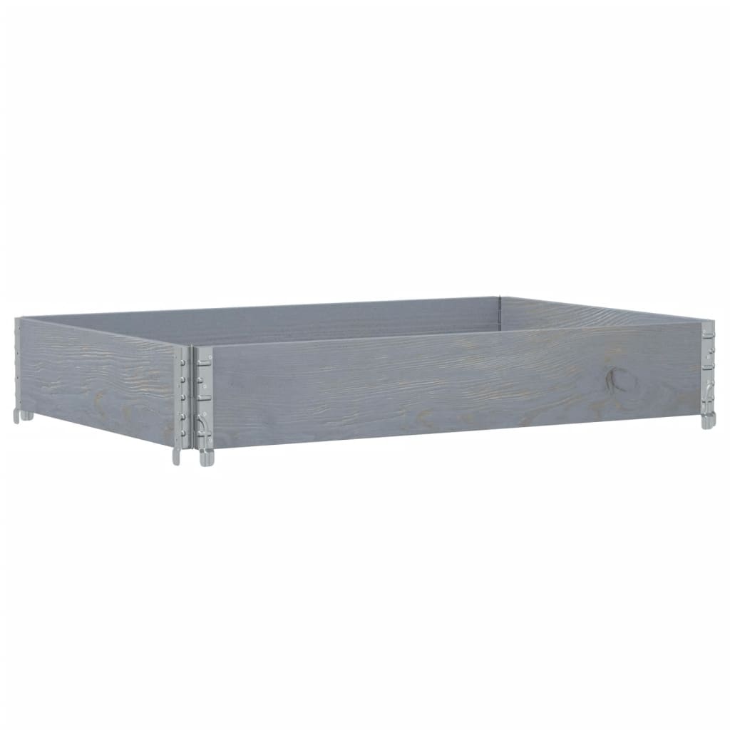 Plantekasse grå 120x80 cm heltre furu vidaXL