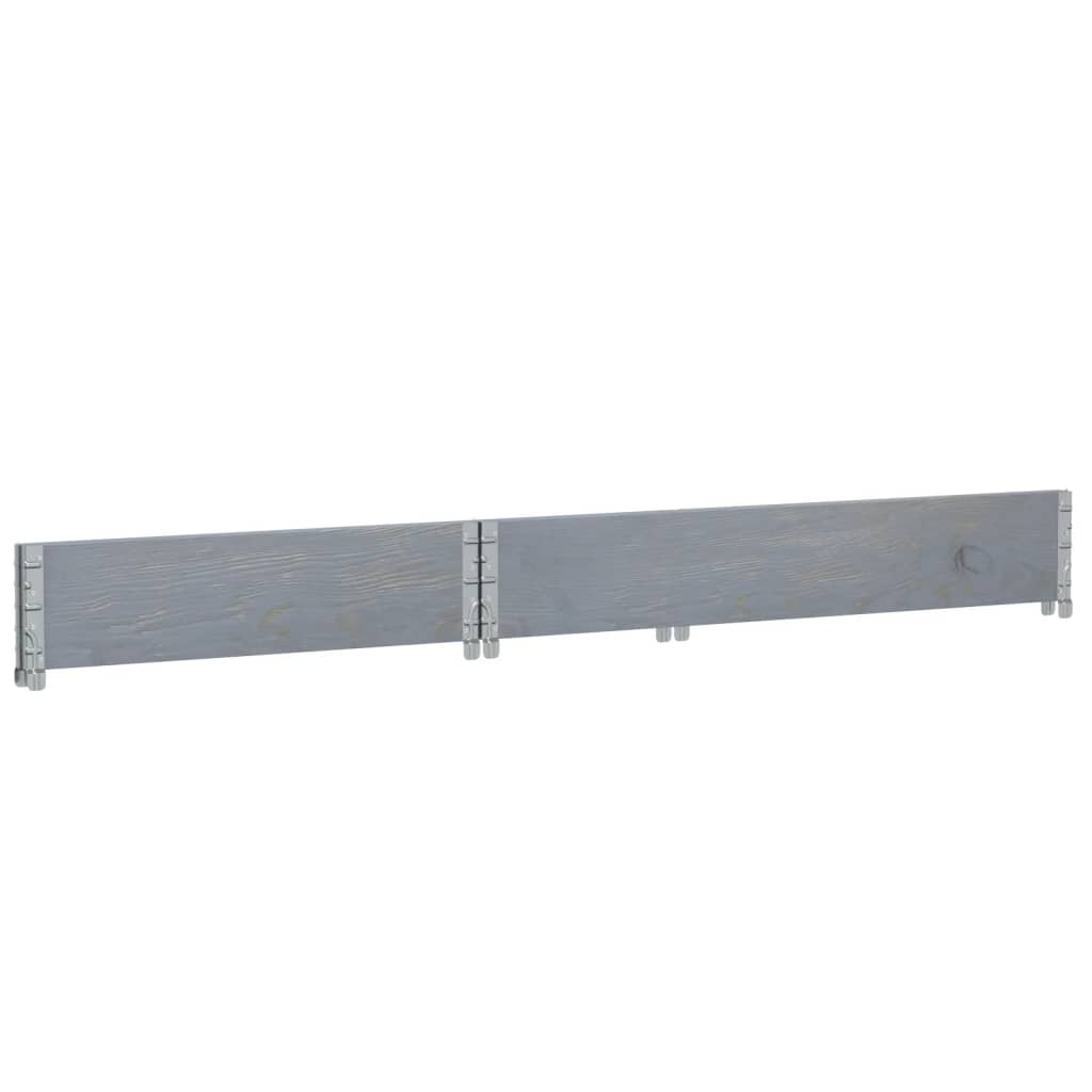 Plantekasse grå 120x80 cm heltre furu vidaXL