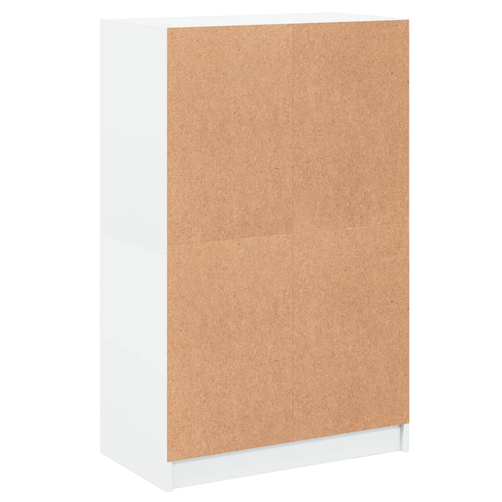 Highboard med dører hvit 68x37x109 cm konstruert tre