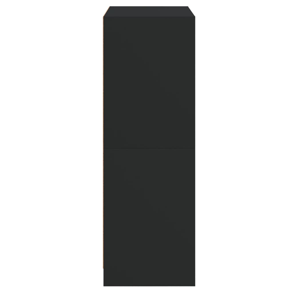 Highboard med dører svart 68x37x109 cm konstruert tre
