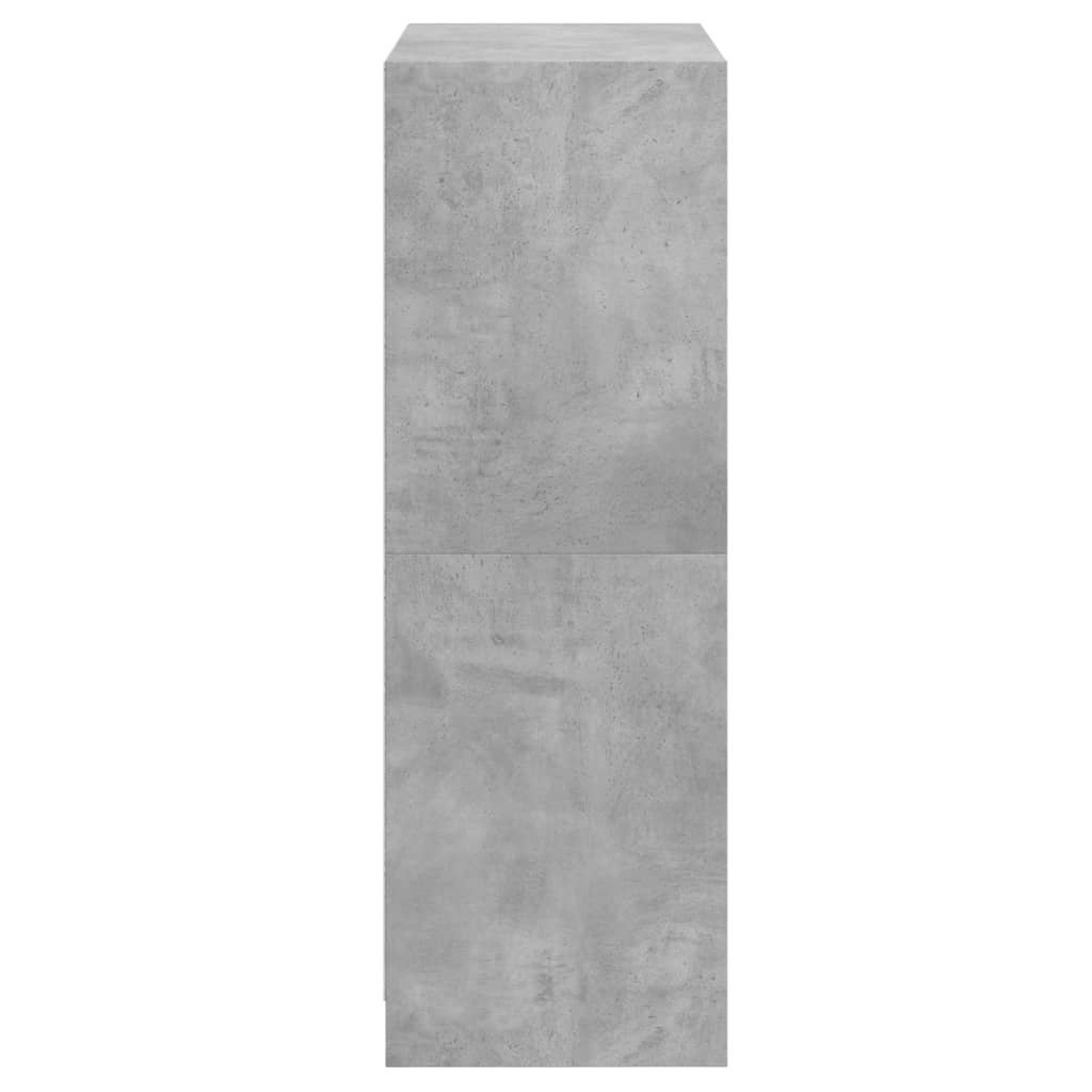 Highboard med dører betonggrå 68x37x109 cm konstruert tre