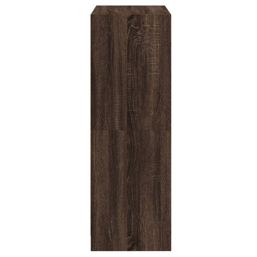 Highboard med dører brun eik 68x37x109 cm konstruert tre