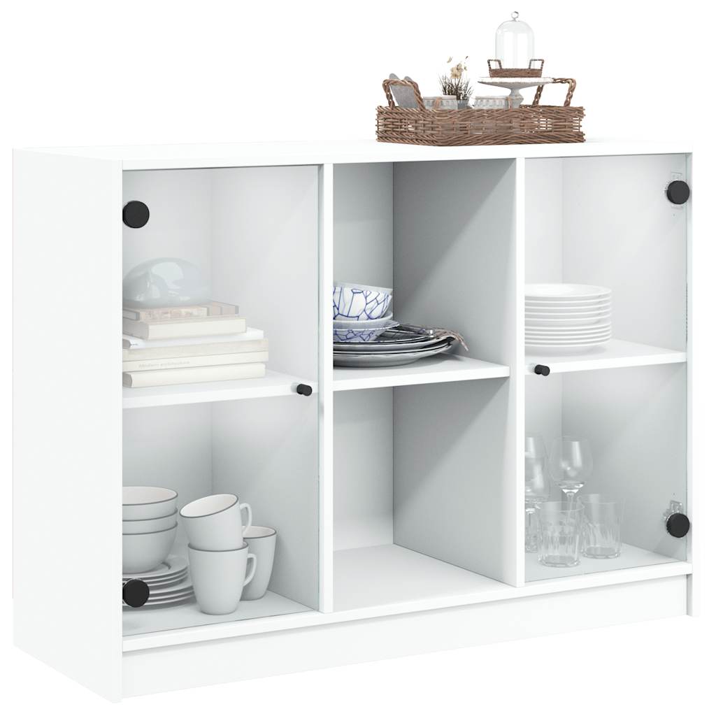 Skjenk hvit 102x37x75,5 cm konstruert tre