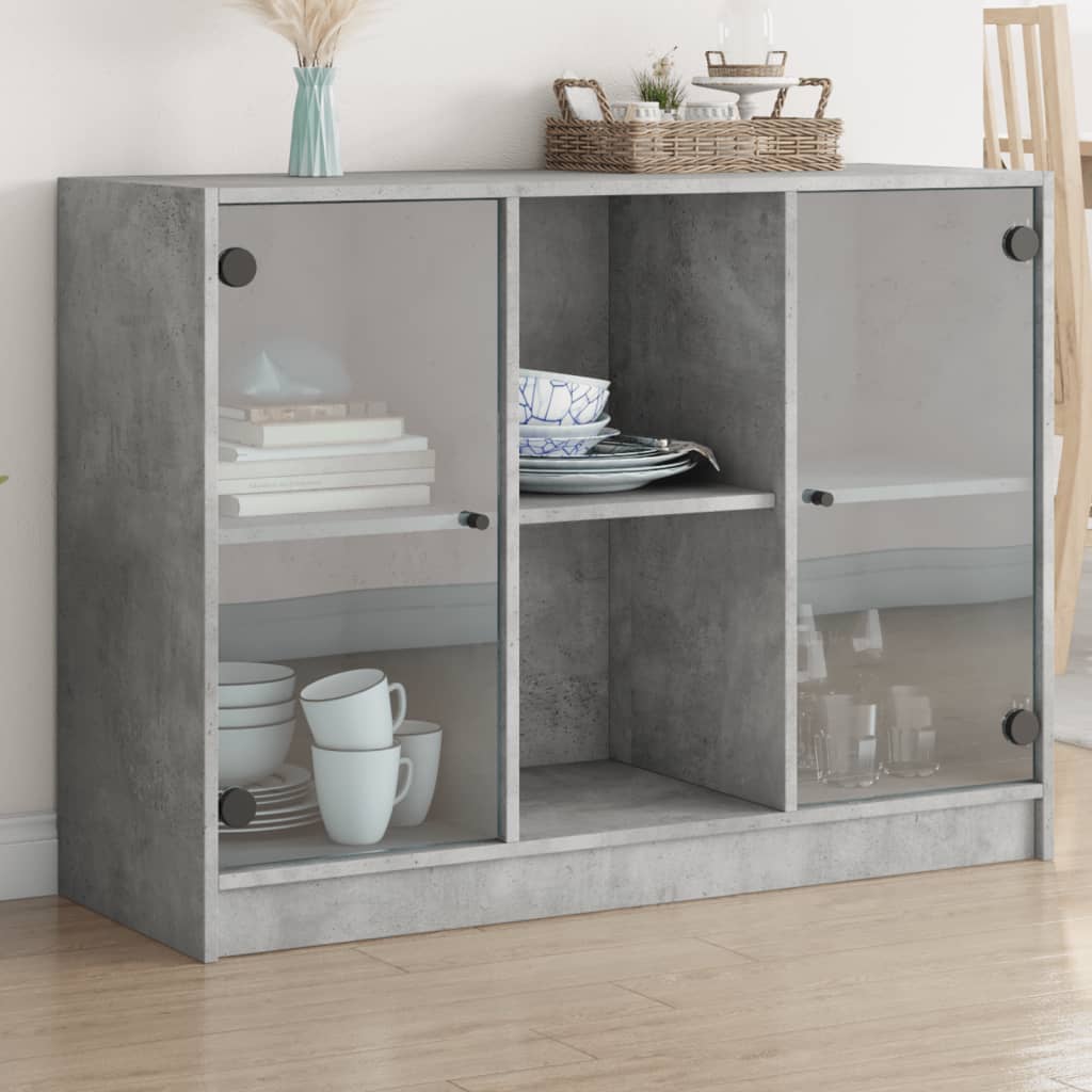 Skjenk betonggrå 102x37x75,5 cm konstruert tre