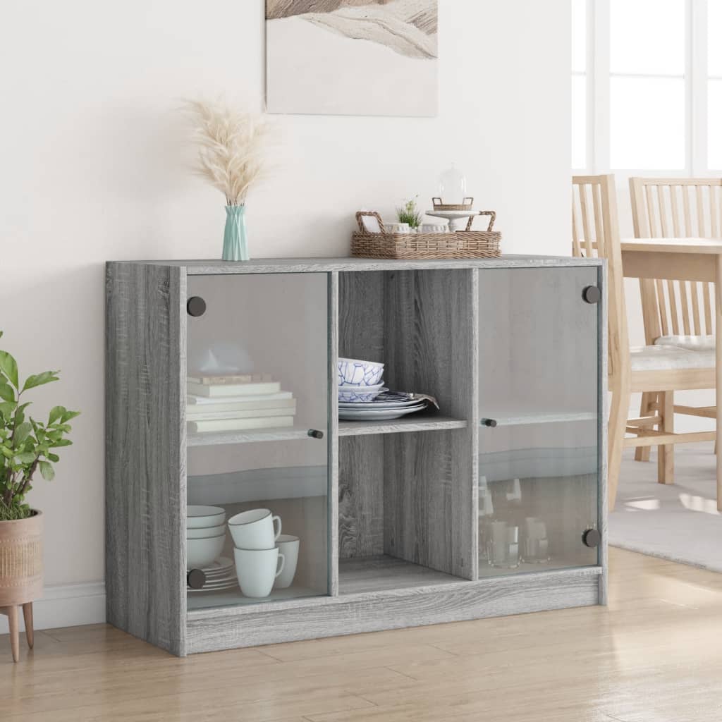 Skjenk grå sonoma 102x37x75,5 cm konstruert tre