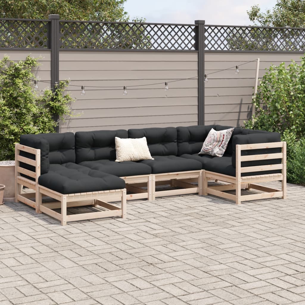 Hagesofasett 6 deler heltre furu