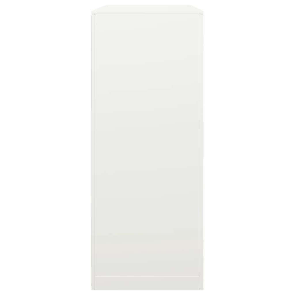 Vedstativ hvit 100x40x100 cm stål