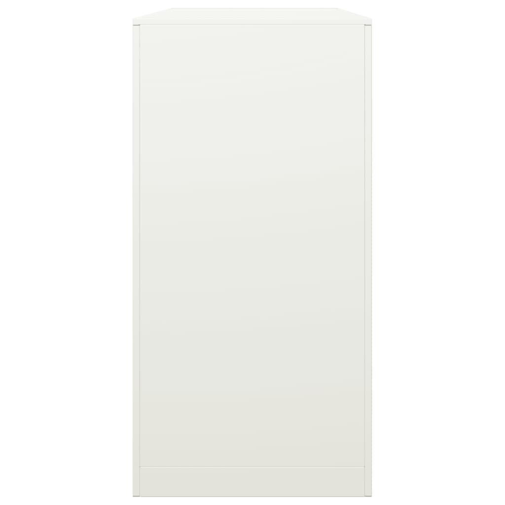 Vedstativ hvit 100x40x80 cm stål