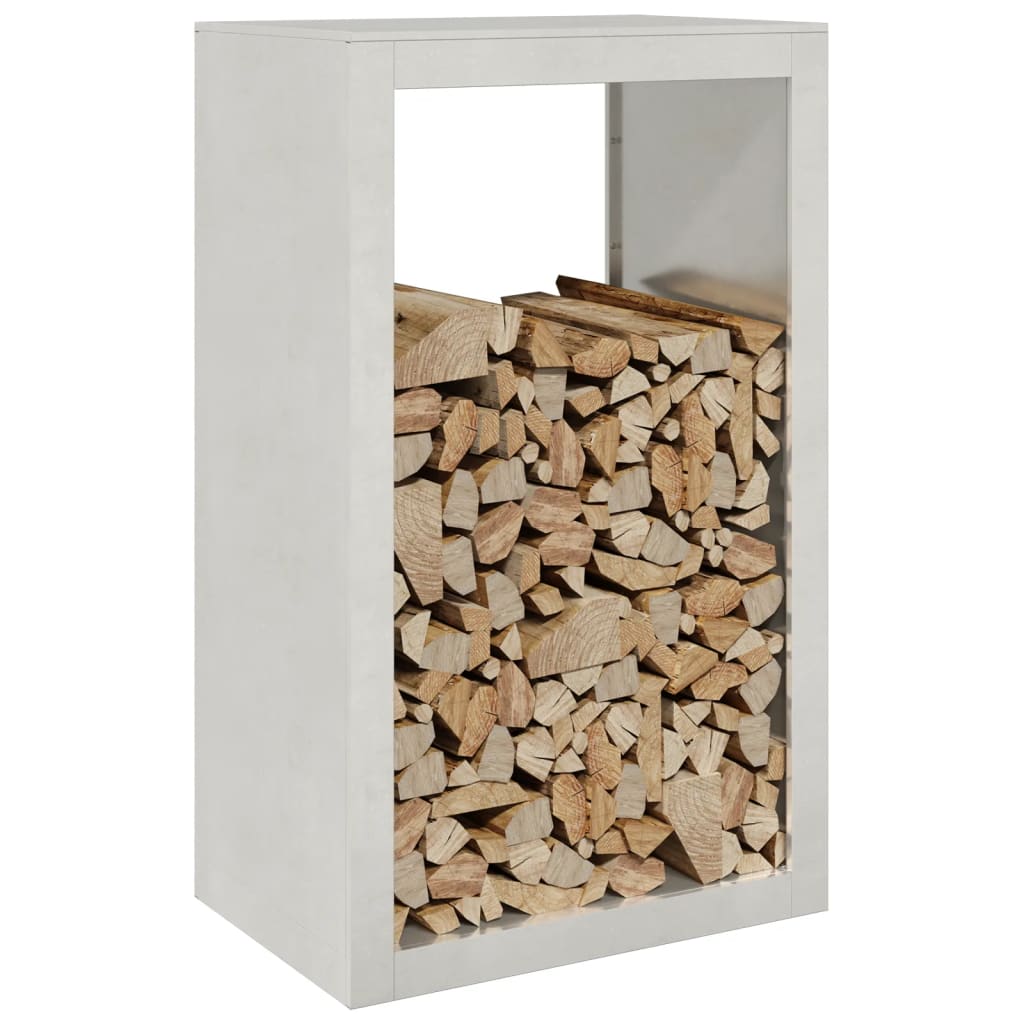 Vedstativ 60x40x100 cm rustfritt stål