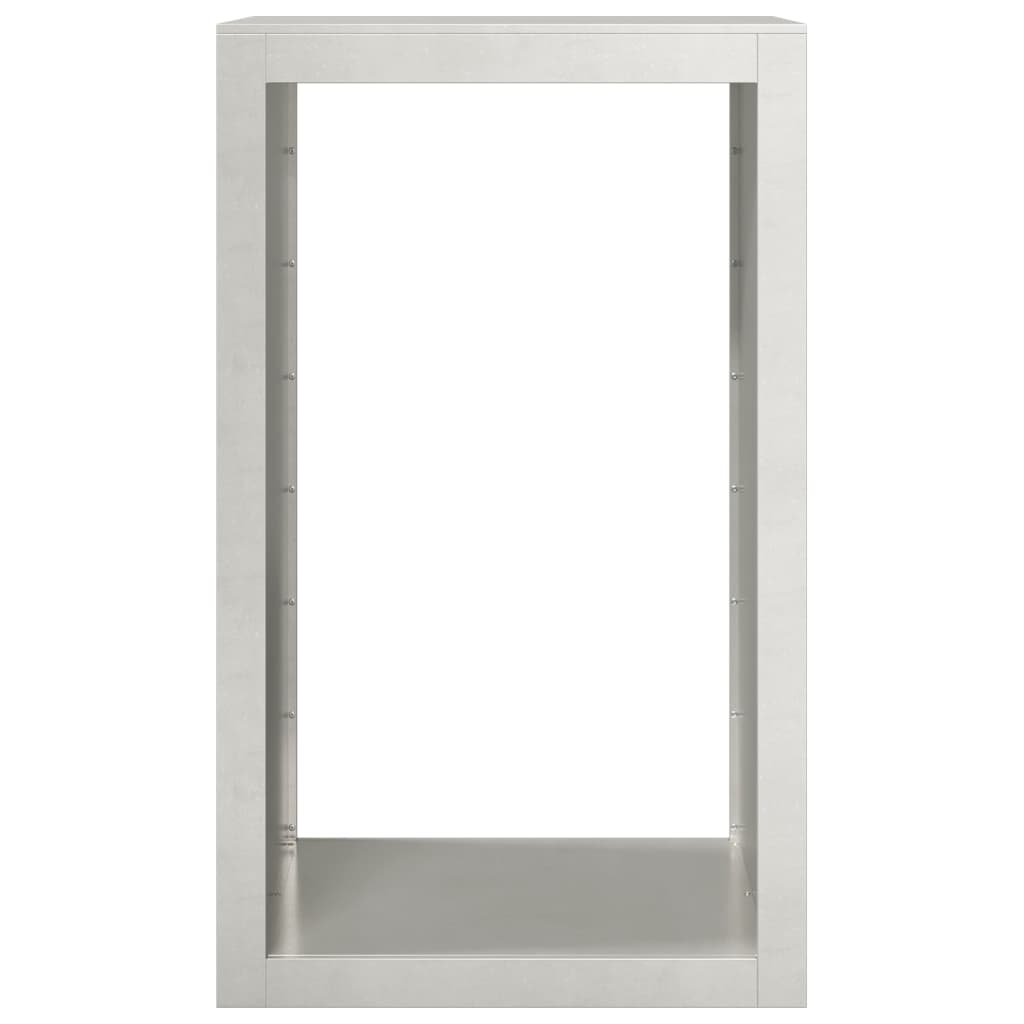Vedstativ 60x40x100 cm rustfritt stål