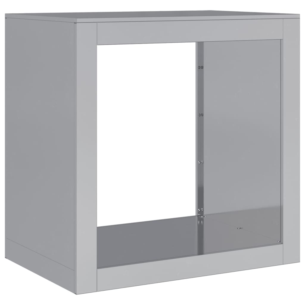 Vedstativ 60x40x60 cm galvanisert stål