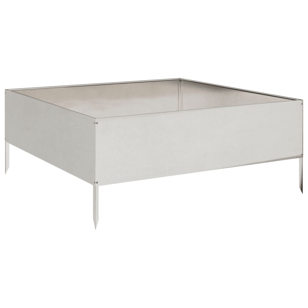 Høybed 100x100x41 cm rustfritt stål