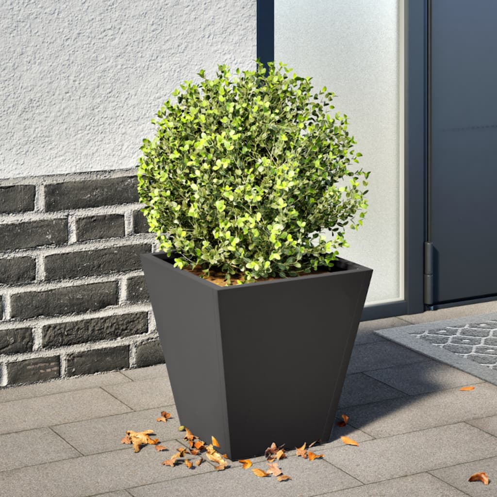 Plantekasse svart 30x30x30 cm stål