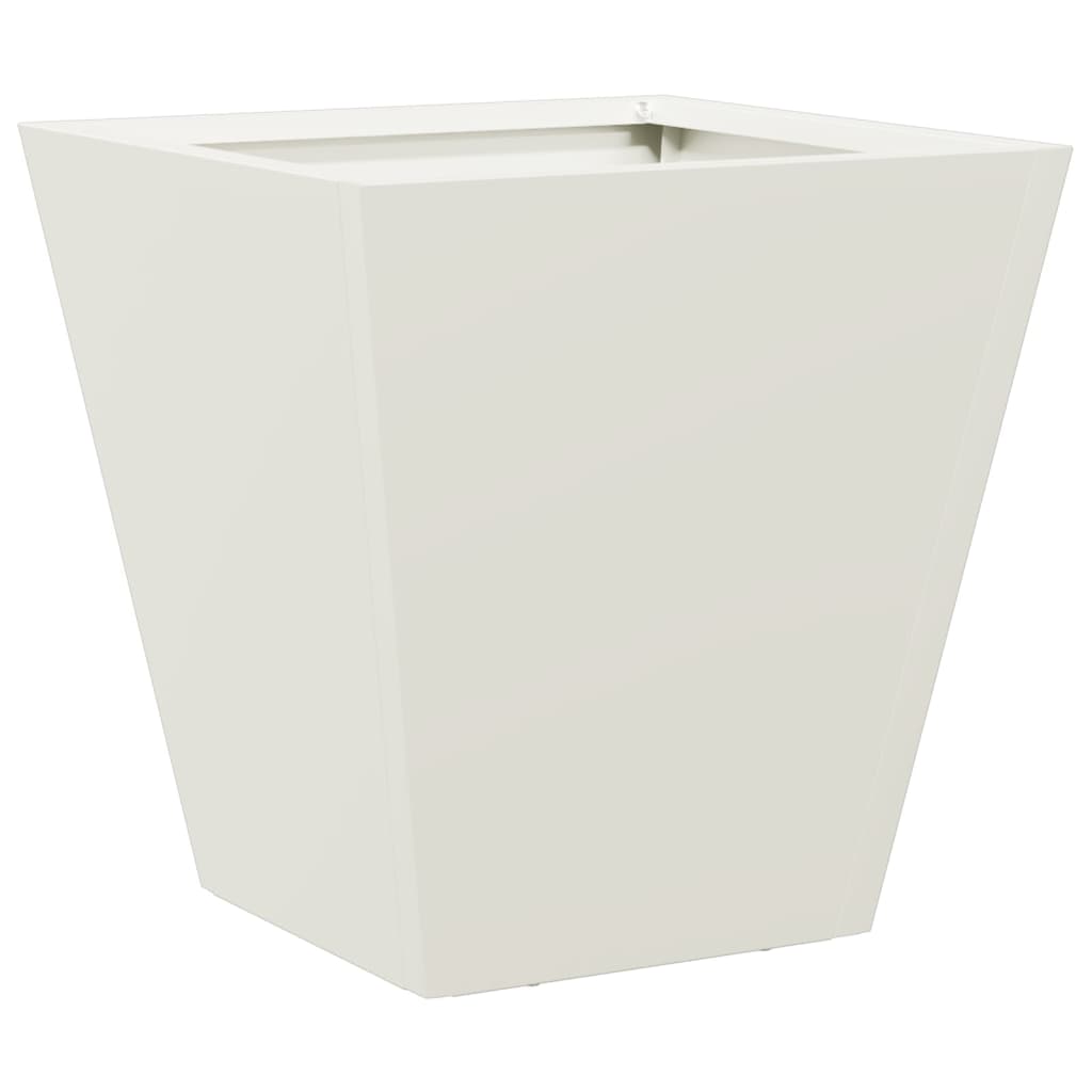 Plantekasser 2 stk hvit 30x30x30 cm stål