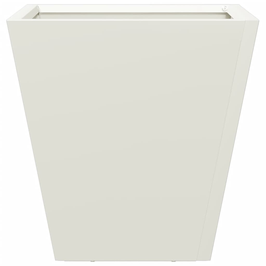 Plantekasser 2 stk hvit 30x30x30 cm stål