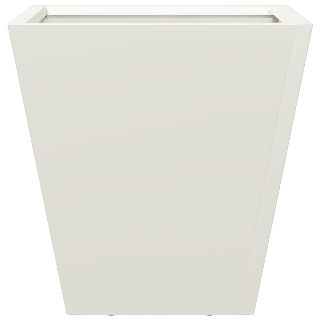 Plantekasser 2 stk hvit 30x30x30 cm stål
