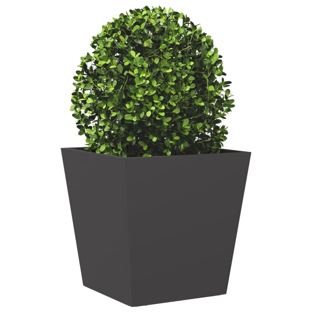 Plantekasser svart 40x40x40 cm stål