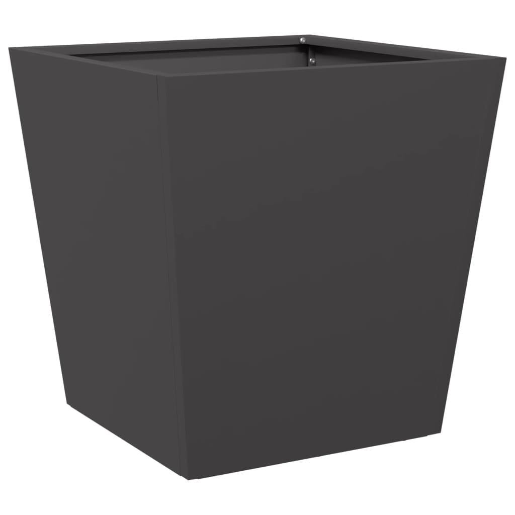 Plantekasser svart 40x40x40 cm stål
