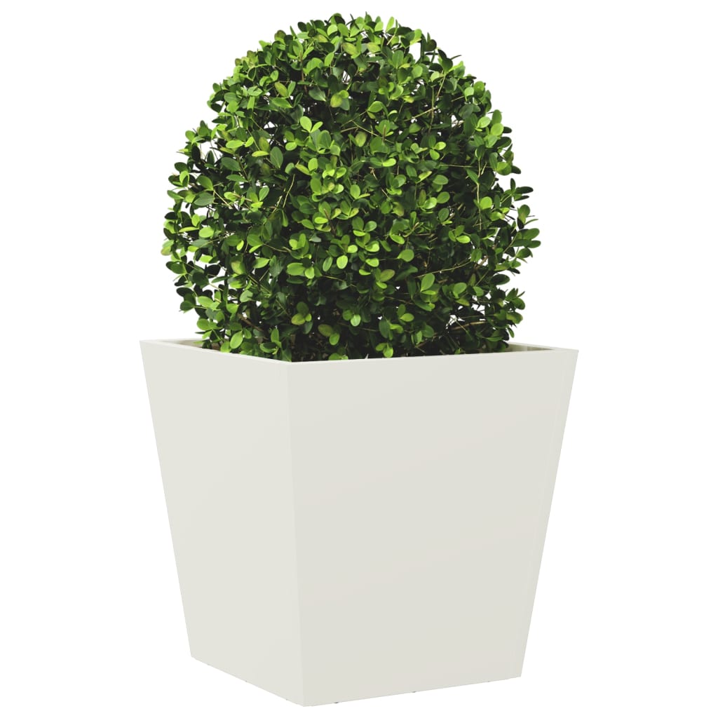 Plantekasser hvit 40x40x40 cm stål