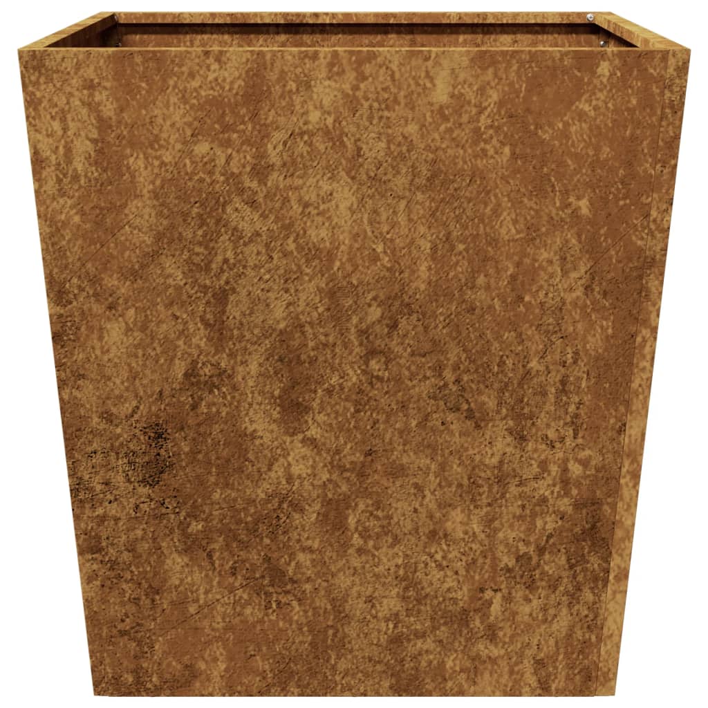 Hageplanter 2 stk 50x50x50 cm oksidert stål