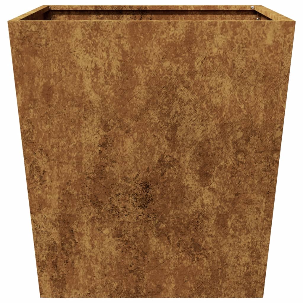 Hageplanter 2 stk 50x50x50 cm oksidert stål