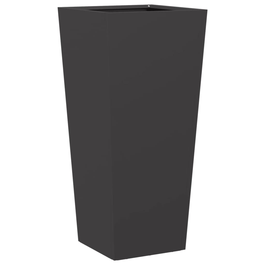 Plantekasse svart 35x35x75 cm stål