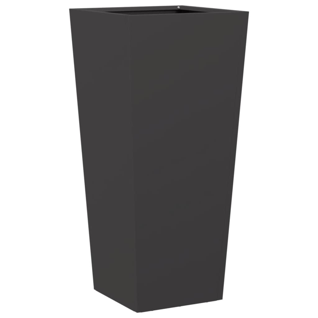 Plantekasse svart 35x35x75 cm stål