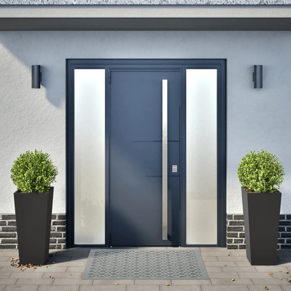Plantekasser 2 stk svart 35x35x75 cm stål
